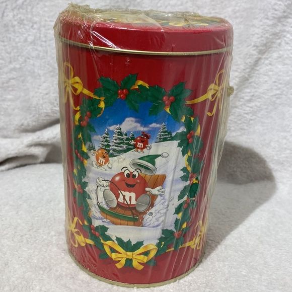 M&M’s vintage collectible NEW in plastic 1993 Christmas Tin - Picture 4 of 6
